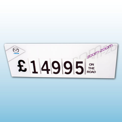 Bonnet Stand Magnetic fitted price maker - Calender Style Flip over style numbers